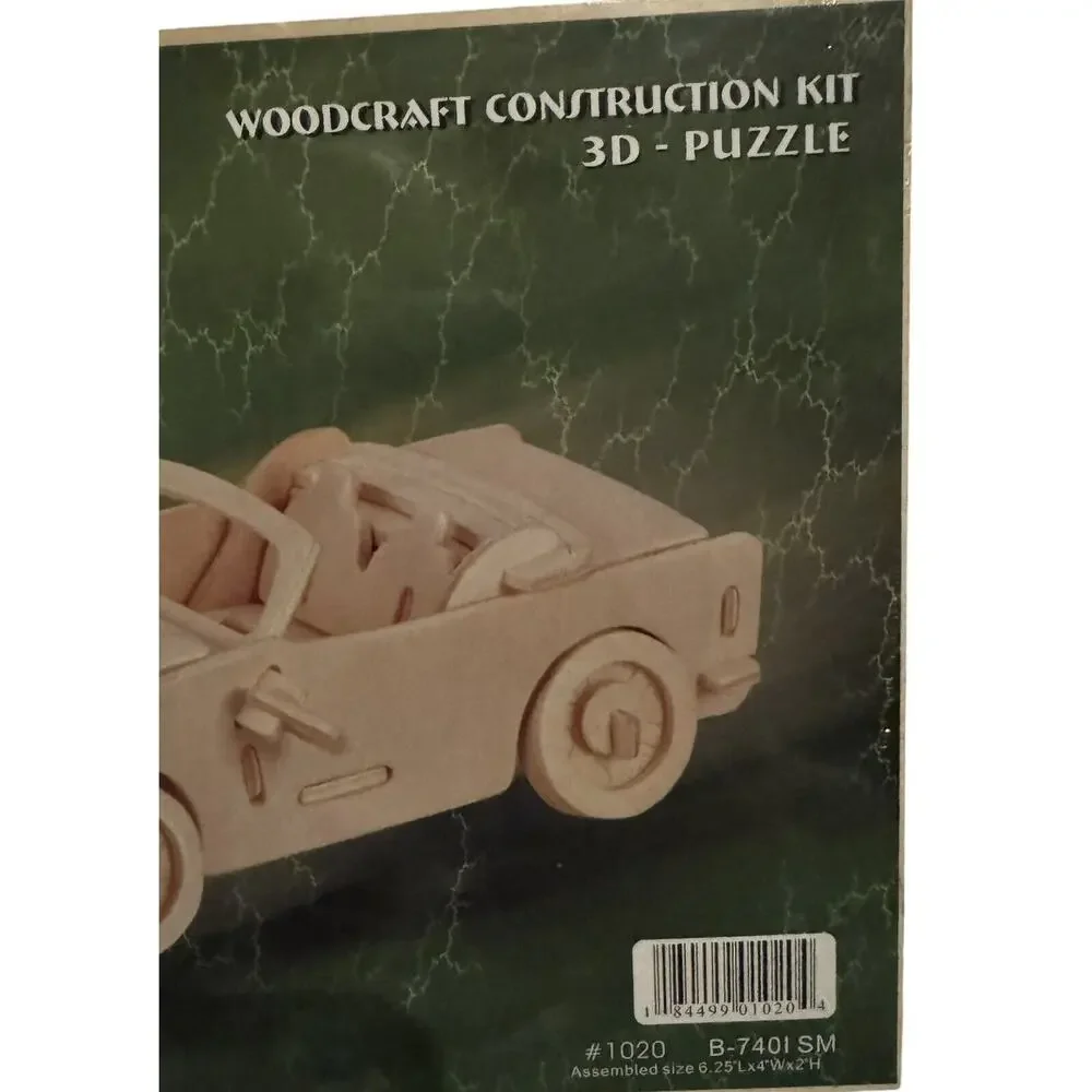Woodcraft Puzzle Construction Kit 3D Puzzled B7401SM Sports Car 1020 Car‎ Auto